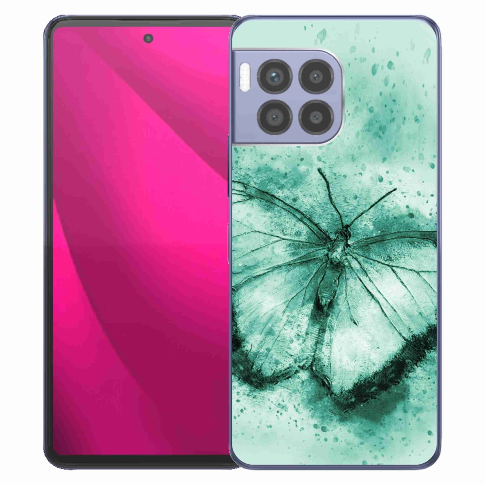 Zselés borítás mmCase a T-Mobile T Phone 2 Pro készülékhez - zöld pillangó