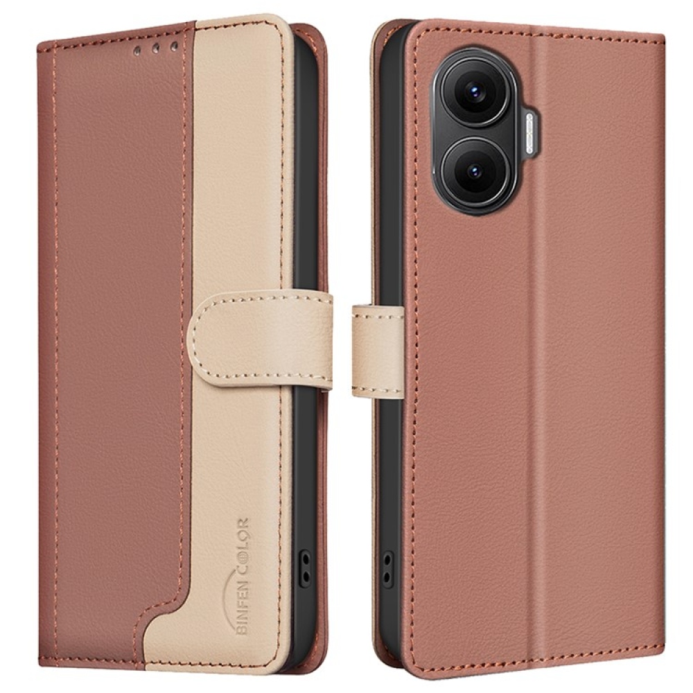 BNF DUO könyvtáska Xiaomi Poco F7 5G - barna