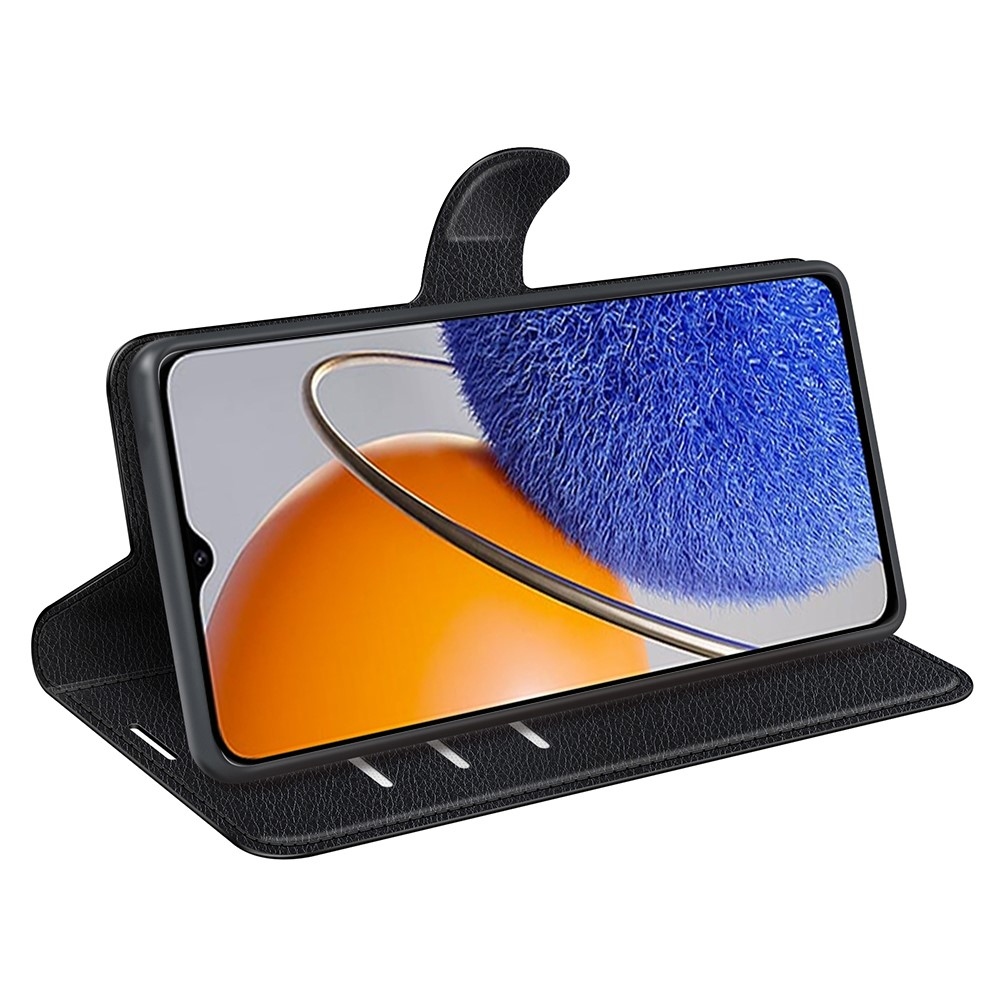 Litchi könyv tok Huawei Nova Y61-hez - fekete