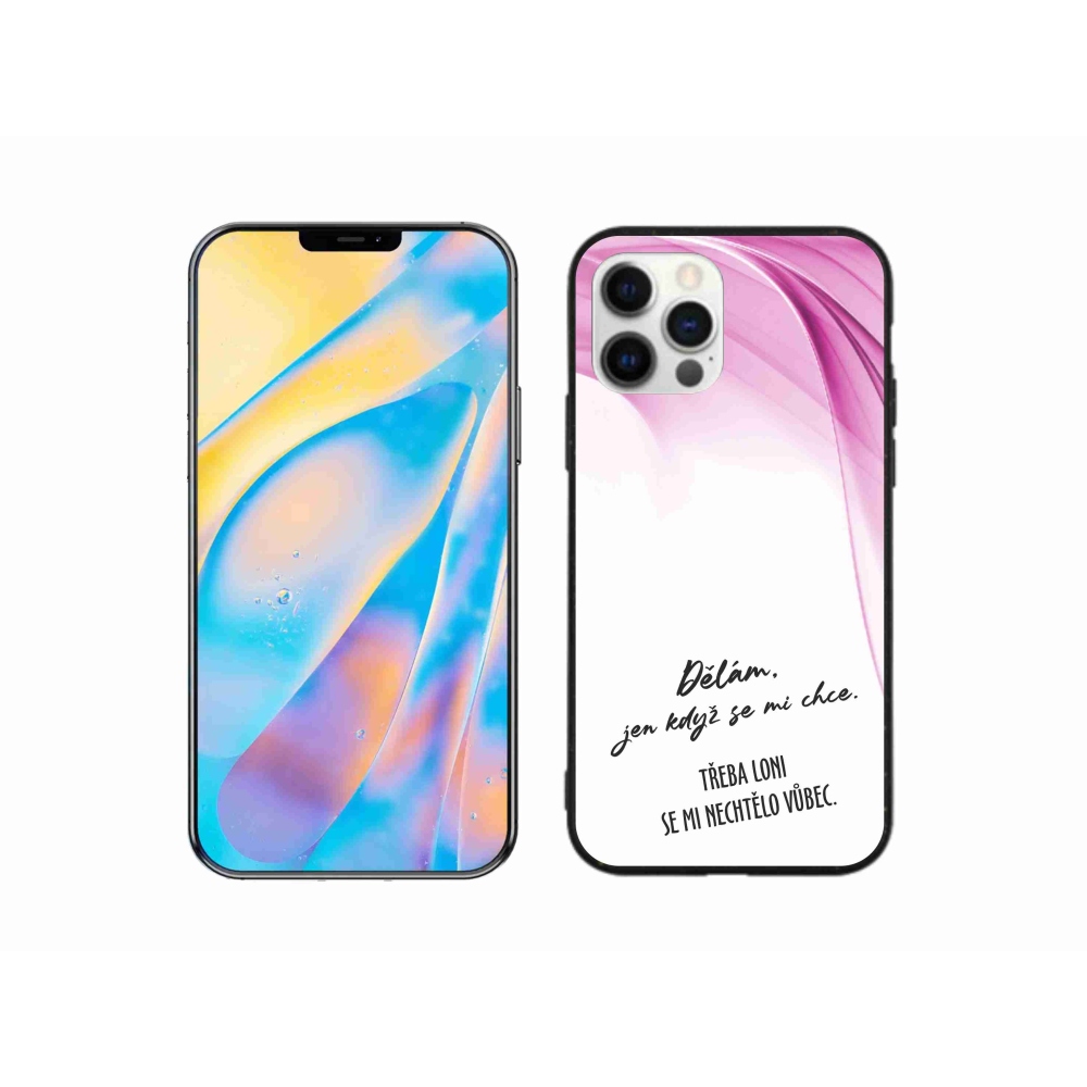 Gél borító mmCase iPhone 12 készülékhez - vicces szöveg 12 fehér háttér