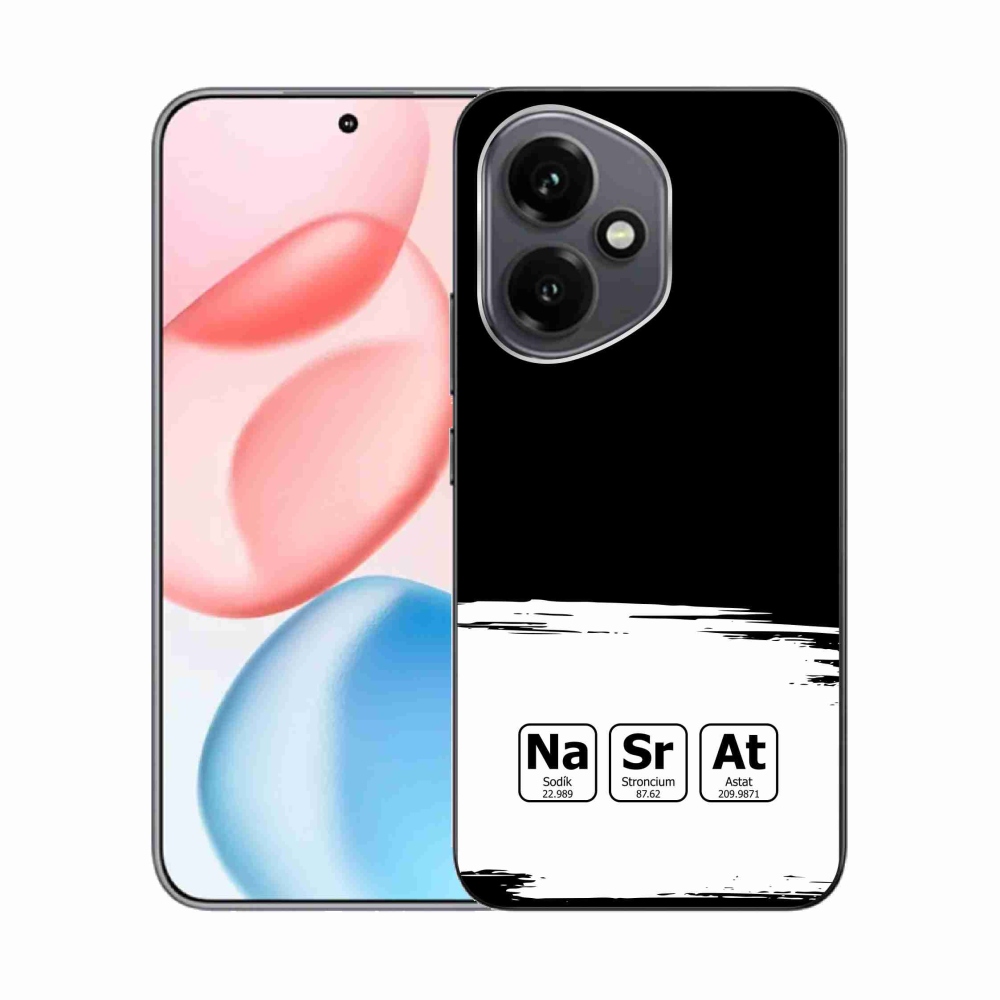 Gél borító mmCase a Honor 400-hoz - kémiai elemek fehér és fekete háttérrel