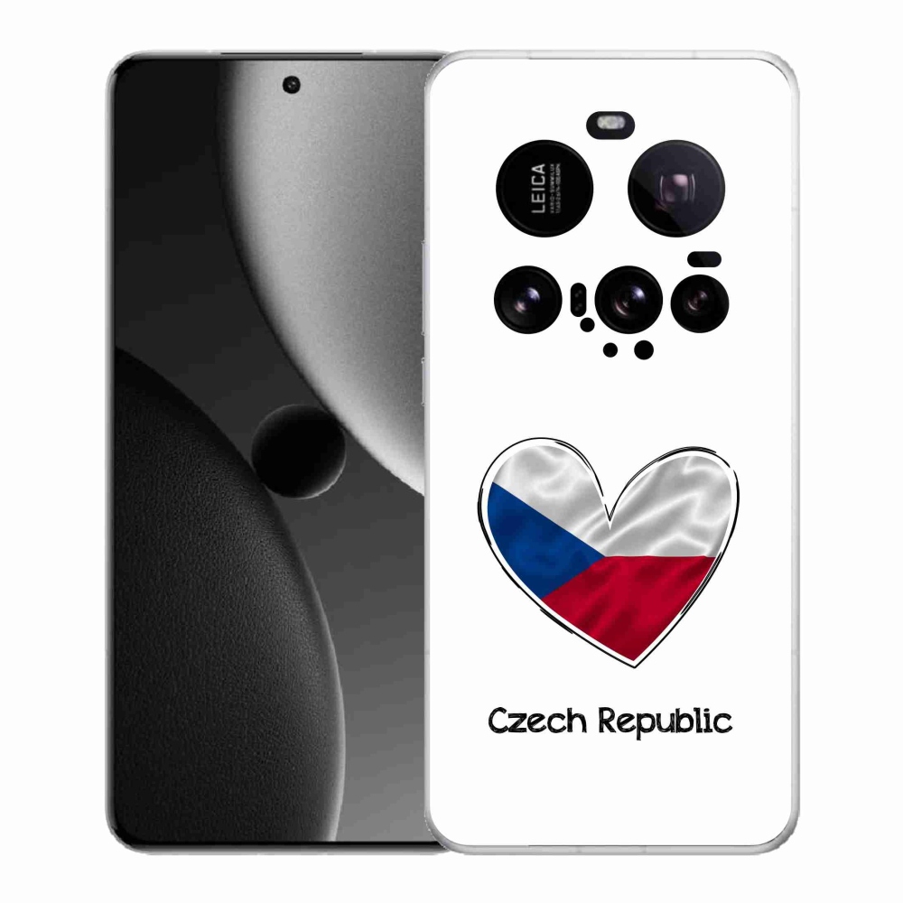 Gél borító mmCase a Xiaomi 15 Ultra - szív zászló fehér háttérrel