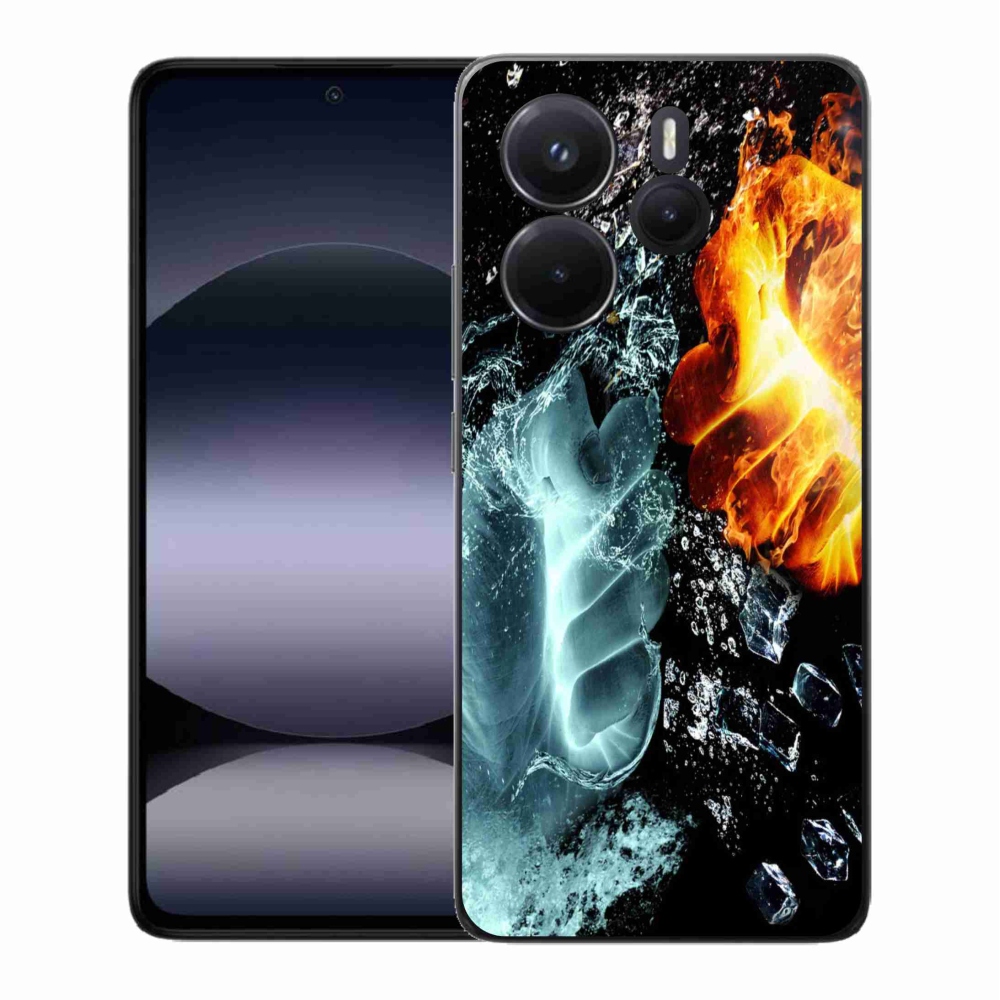 Gél borítás mmCase a Xiaomi Redmi Note 14-hez - víz és tűz