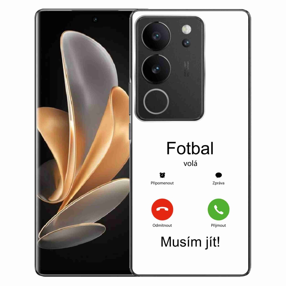 Gél borító mmCase a Vivo V29 5G-n - futballhívások fehér háttérrel