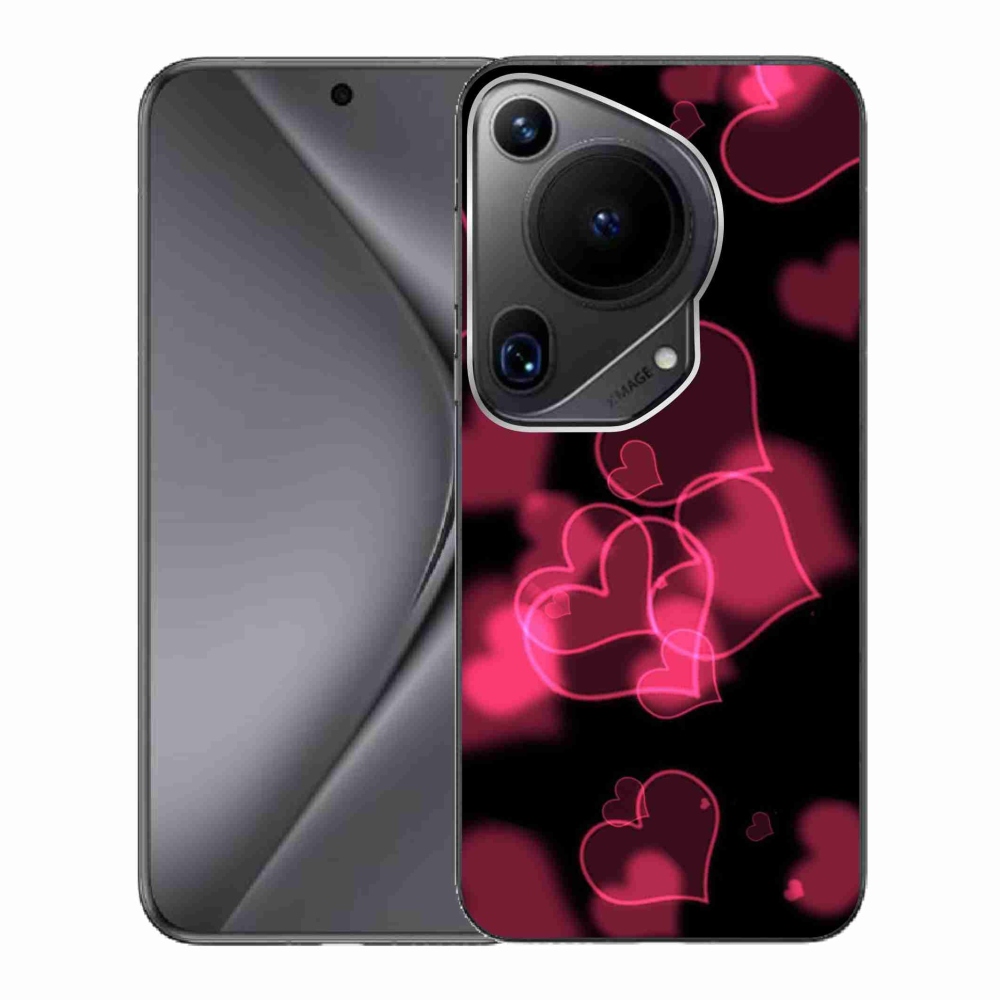 Gél borítás mmCase a Huawei Pura 70 Ultra készülékhez - piros szívek