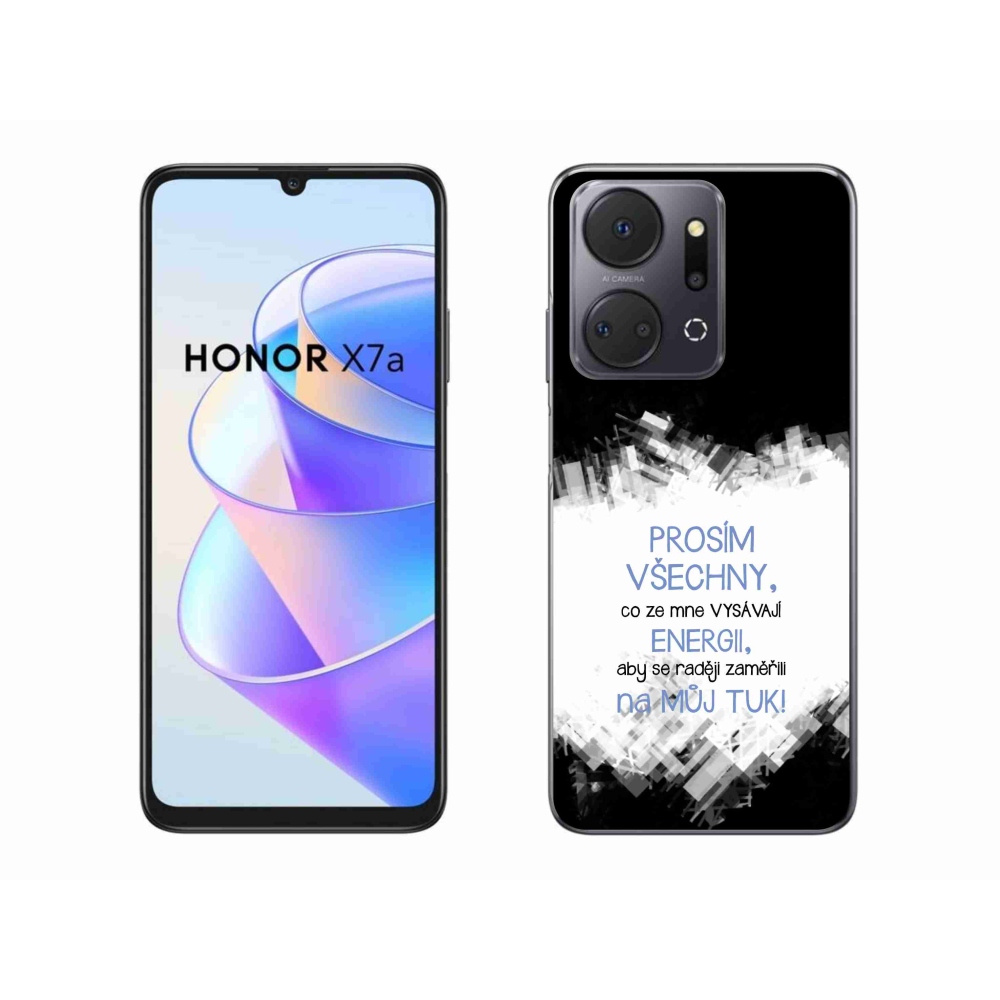 Gél borító mmCase a Honor X7a készülékhez - vicces szöveg 1 kék