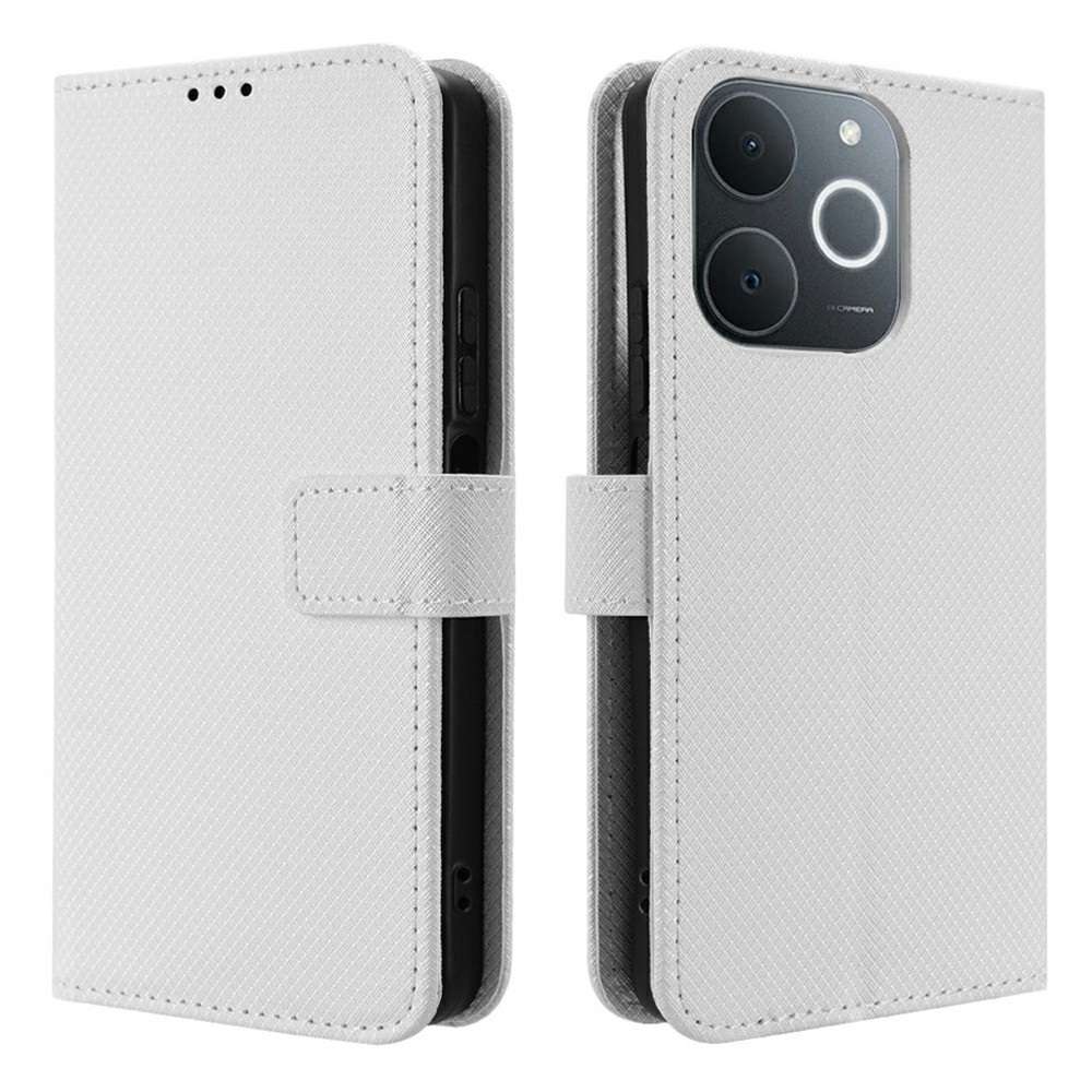 Gyémánt könyvtáska Realme Note 70T-hez - fehér