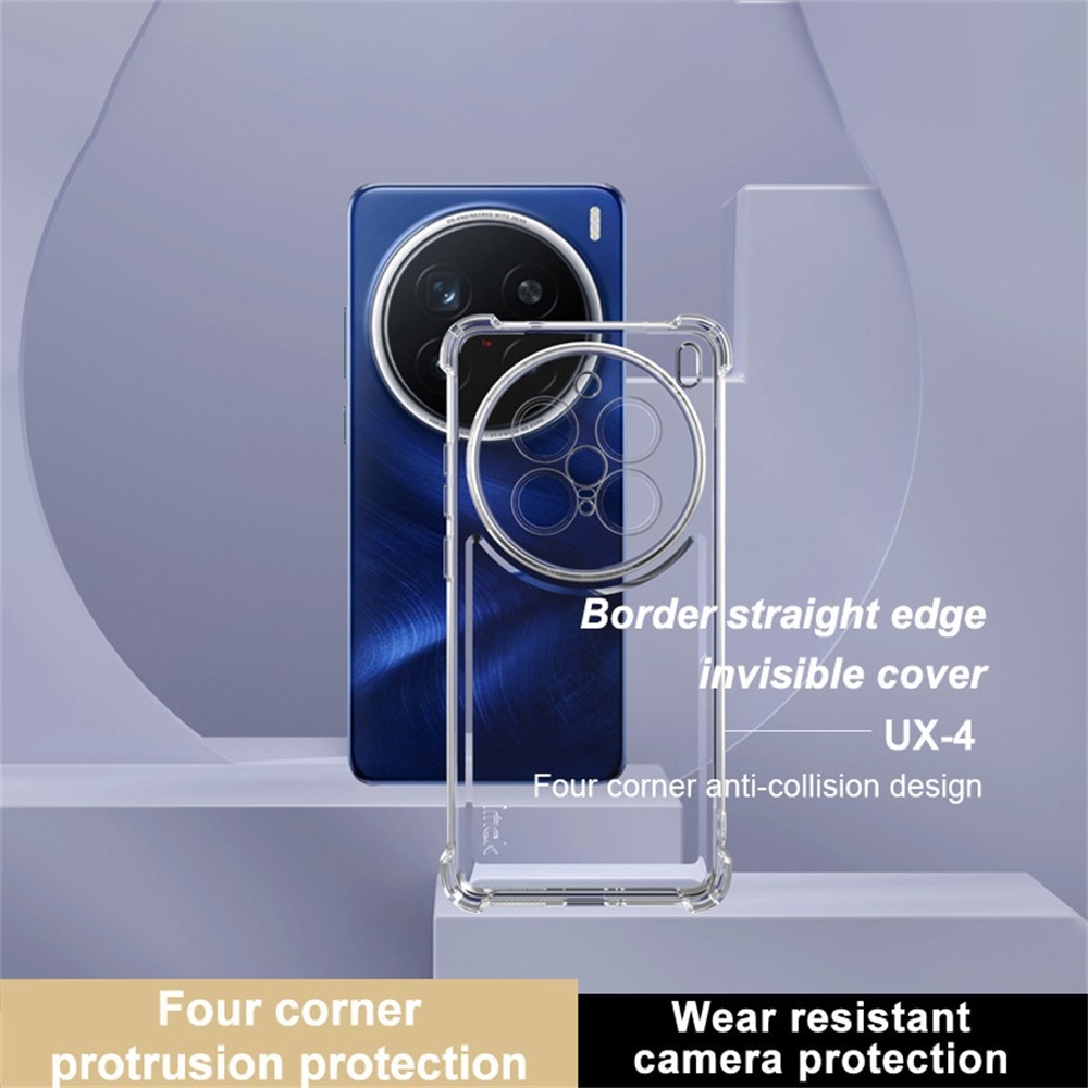 IMK átlátszó zselés tok megerősített sarkokkal a Vivo X200 Pro 5G készülékhez