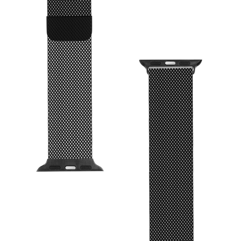 Tactical 351 Loop mágneses fémpánt Apple Watch 1/2/3/4/4/5/6/7/8/9/SE 42/44/45mm fekete színű órához