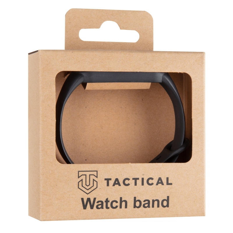 Tactical 661 Szilikon szíj a Xiaomi Mi Band 5/6-hoz Fekete