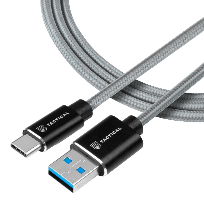 Taktikai gyors kötél Aramid kábel USB-A/USB-C 0.3m szürke