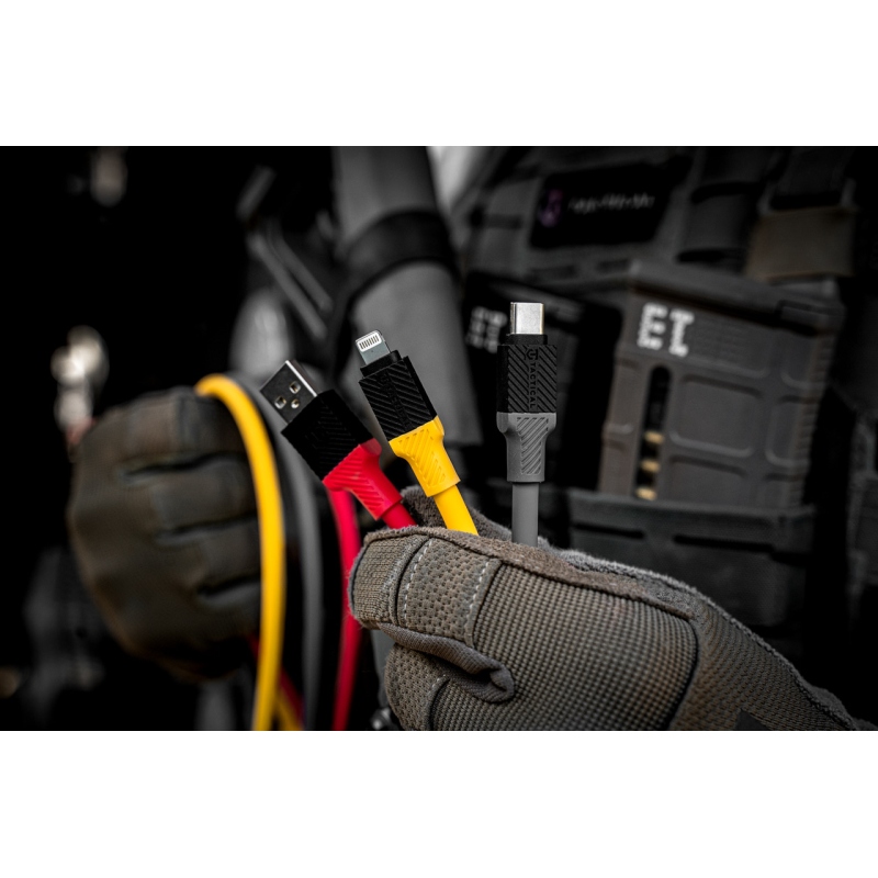 Taktikai Fat Man kábel USB-C/Lightning 1m szürke