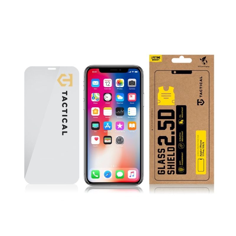 Taktikai üvegpajzs 2.5D üveg Apple iPhone 11 Pro/ XS/ X készülékhez Tiszta