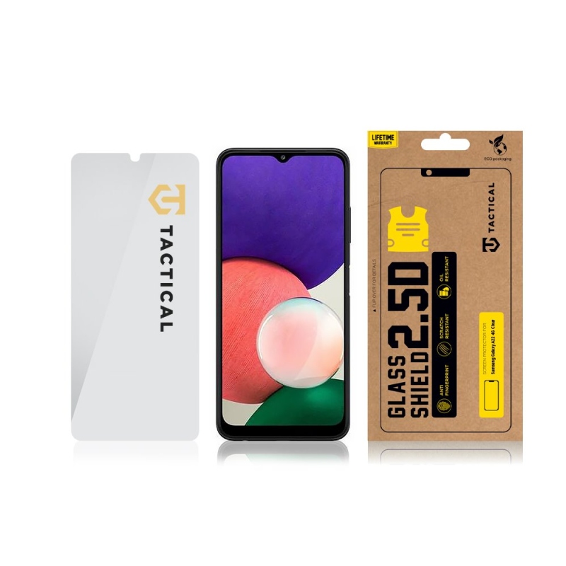 Taktikai üvegpajzs 2.5D üveg Samsung Galaxy A22 4G Clear számára
