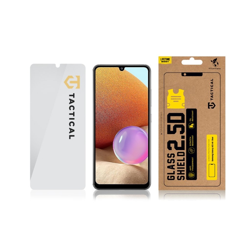 Taktikai üvegpajzs 2.5D üveg Samsung Galaxy A32 4G Clear számára