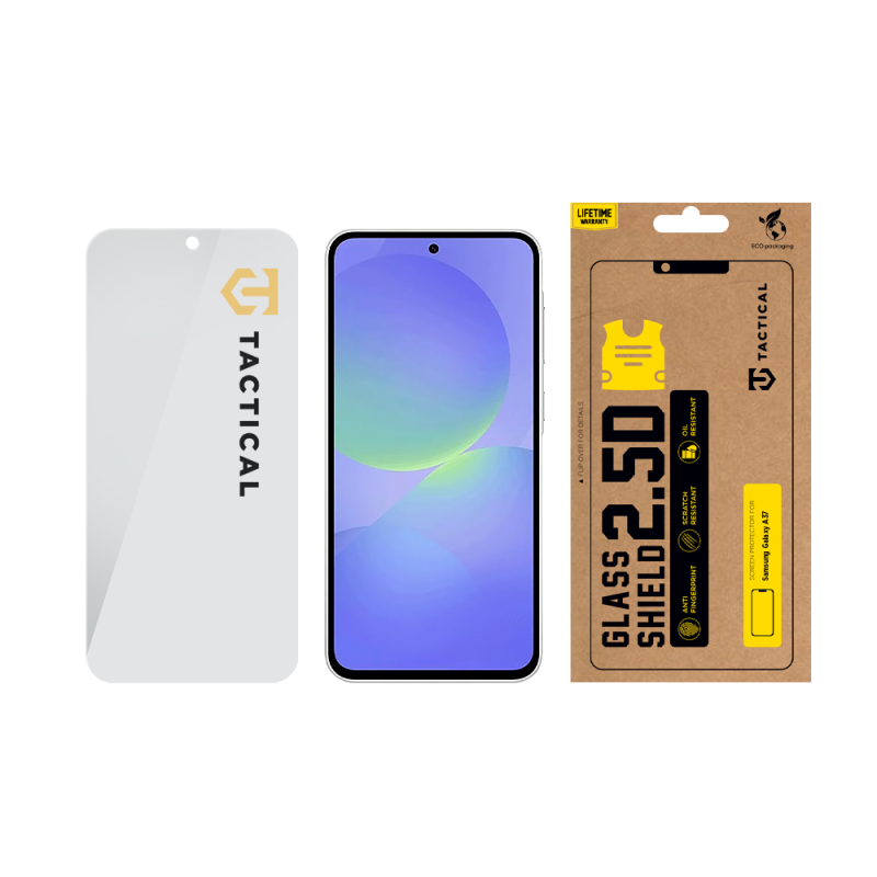 Taktikai üvegpajzs 2.5D üveg Samsung Galaxy A37 Clearhez