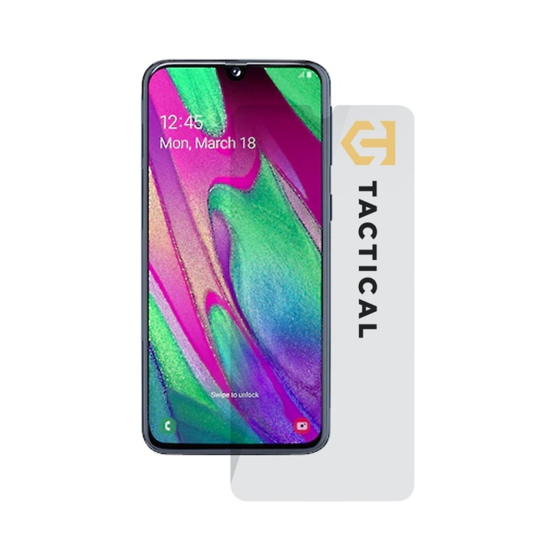 Taktikai üvegpajzs 2.5D üveg Samsung Galaxy A40 átlátszóhoz