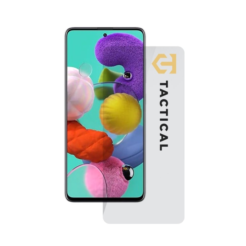 Taktikai üvegpajzs 2.5D üveg Samsung Galaxy A51 Clearhez