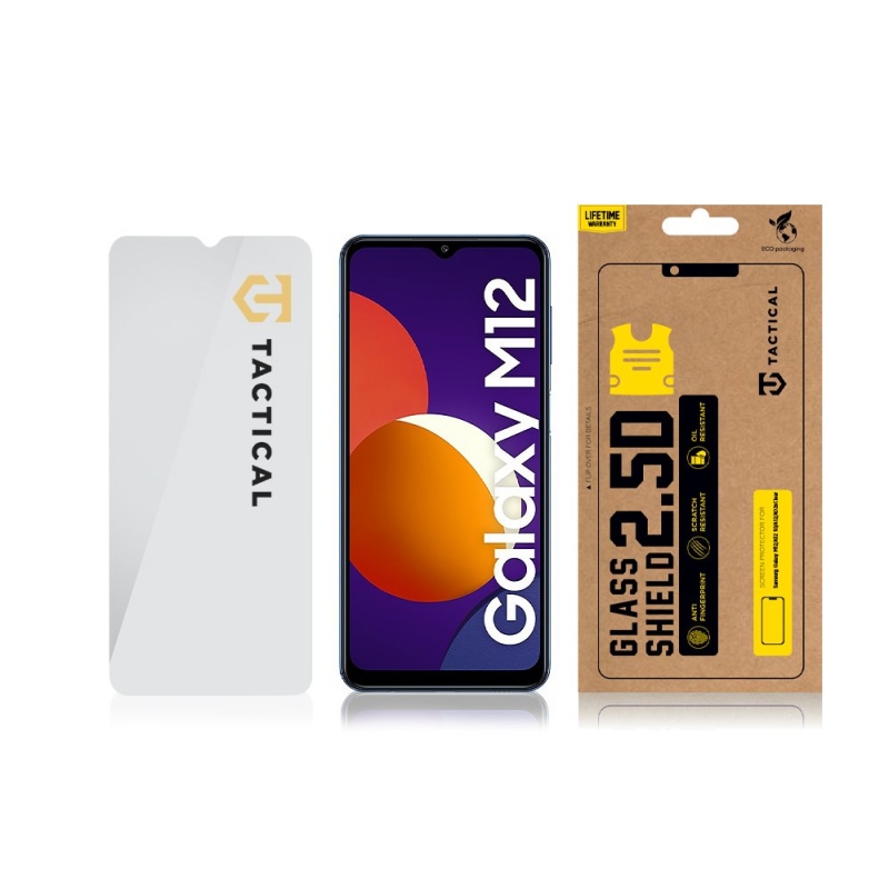 Taktikai üvegpajzs 2.5D üveg Samsung Galaxy M12/A32 5G/A12/A12/A02s Clear számára