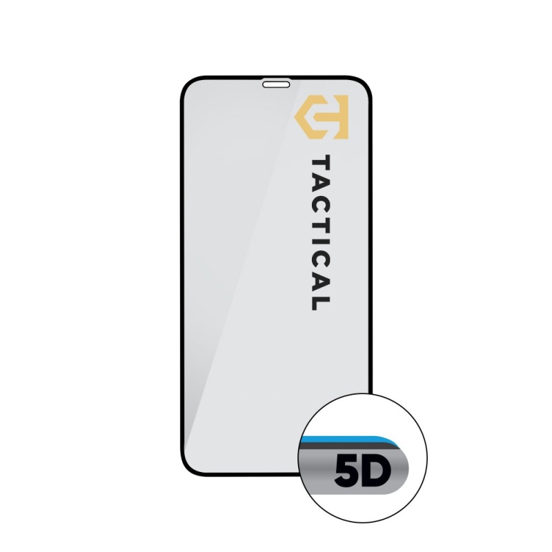 Taktikai üvegpajzs 5D üveg Apple iPhone 11 Pro Max / XS Max készülékhez Fekete