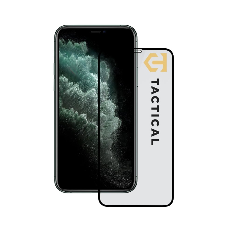 Taktikai üvegpajzs 5D üveg Apple iPhone 11 Pro Max / XS Max készülékhez Fekete