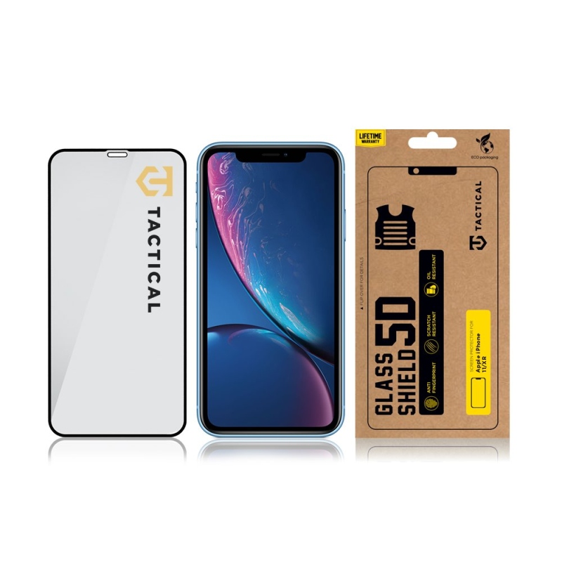 Tactical Glass Shield 5D üveg az Apple iPhone 11/XR készülékhez Fekete