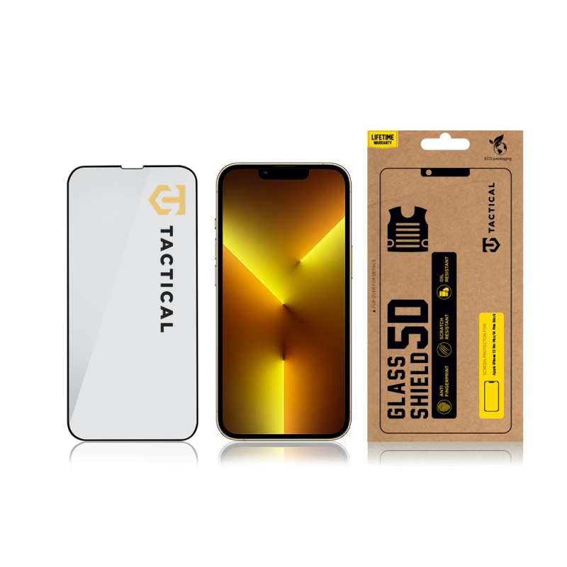 Taktikai üvegpajzs 5D üveg Apple iPhone 13 Pro Max/14 Plus fekete iPhone 13 Pro Max/14 Plus-hoz