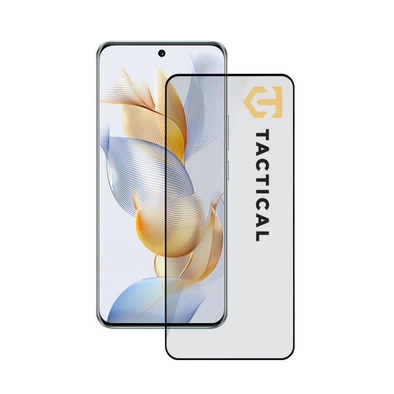 Taktikai üvegpajzs 5D üveg a Honor 90 fekete készülékhez