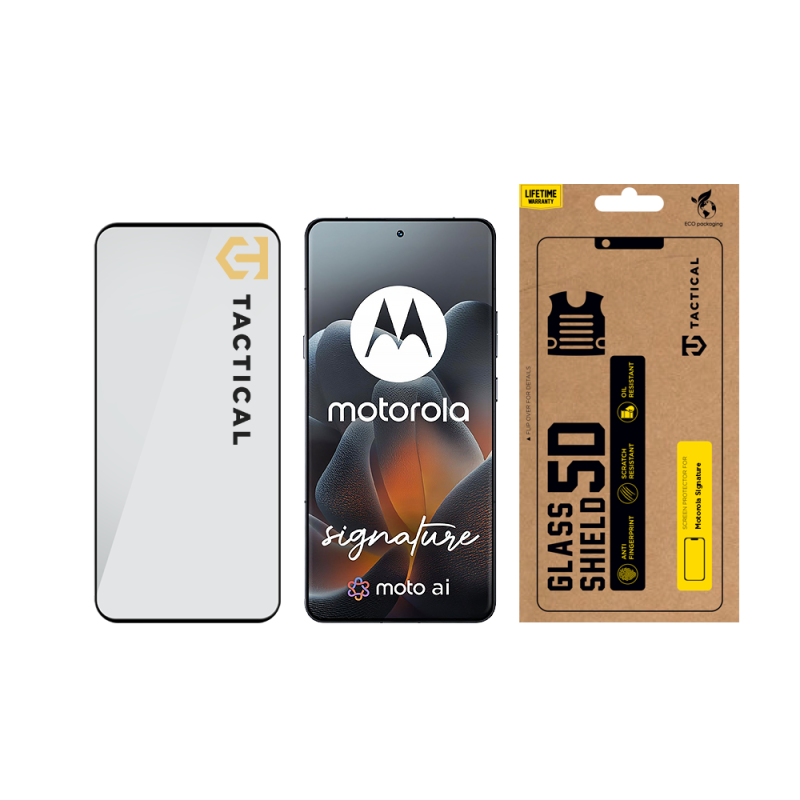 Tactical Glass Shield 5D üveg a Motorola Signature Black készülékhez