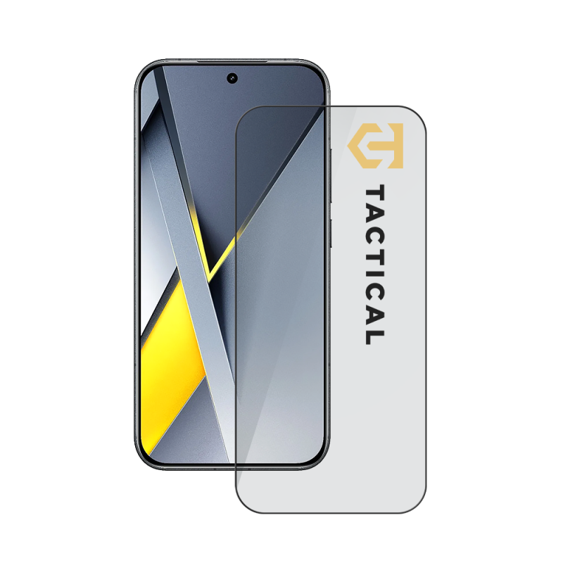 Taktikai üvegpajzs 5D üveg a Poco F8 Pro Feketéhez