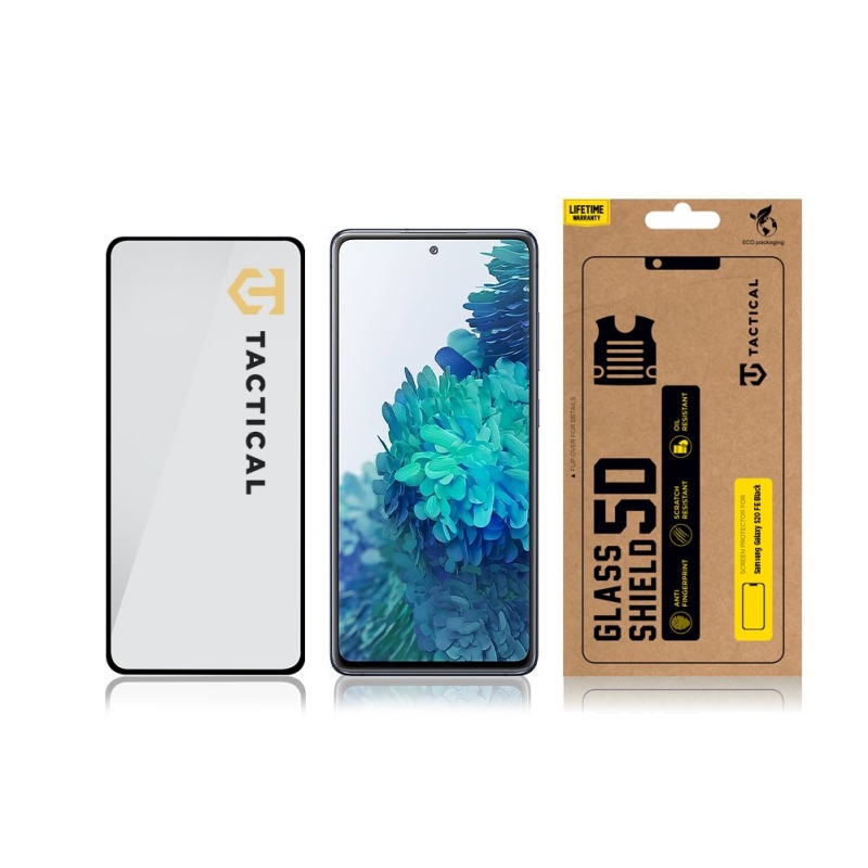 Taktikai üvegpajzs 5D üveg Samsung Galaxy S20 FE Fekete