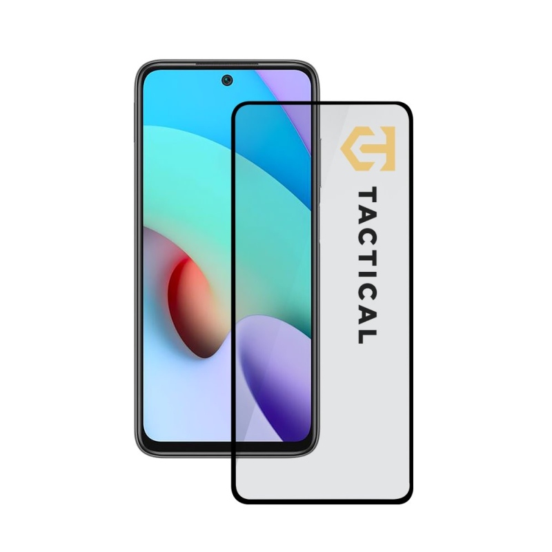 Taktikai üvegpajzs 5D üveg Xiaomi Redmi 10 (2022) Fekete
