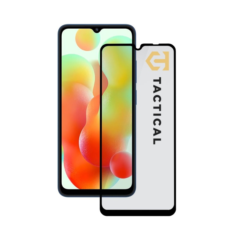 Taktikai üvegpajzs 5D üveg a Xiaomi Redmi 12C Fekete számára