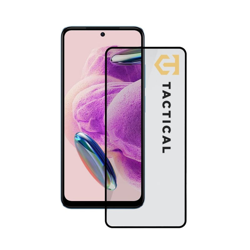 Taktikai üvegpajzs 5D üveg a Xiaomi Redmi Note 12S Fekete számára