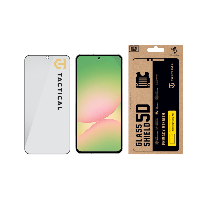 Taktikai üveg pajzs Privacy Stealth 5D üveg Samsung Galaxy A57 fekete