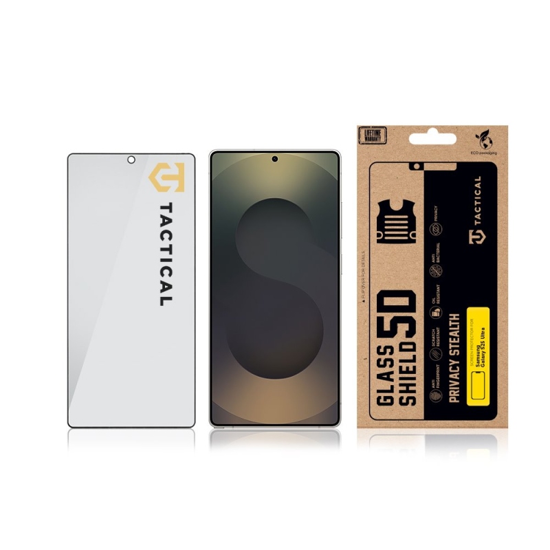 Taktikai üveg pajzs Privacy Stealth 5D üveg Samsung Galaxy S25 Ultra fekete