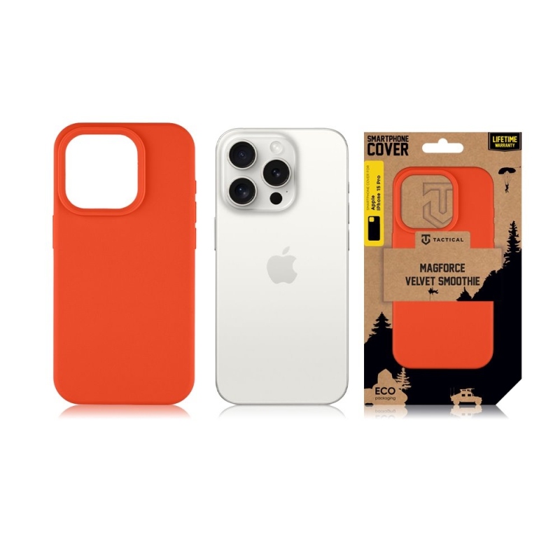 Taktikai MagForce bársony Smoothie borító az Apple iPhone 15 Pro Chilli készülékhez