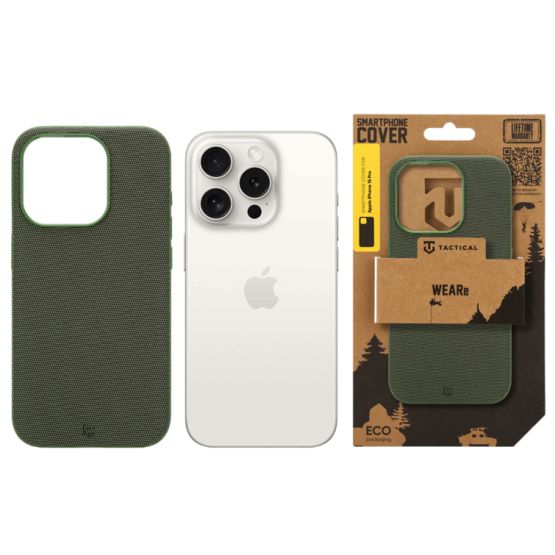 Tactical MagForce WEARe tok az Apple iPhone 15 Pro-hoz, Forest Green színben