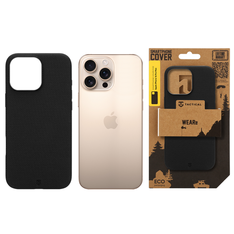 Tactical MagForce WEARe tok az Apple iPhone 16 Pro Max készülékhez, fekete