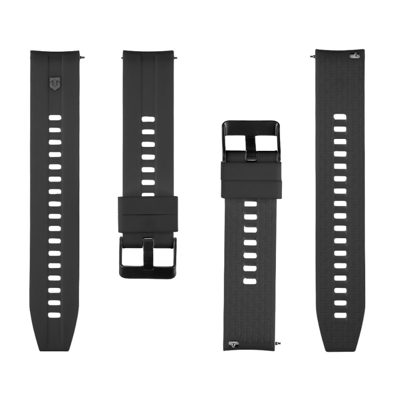 Taktikai gyorskioldású szilikon szíj 20 mm, fekete