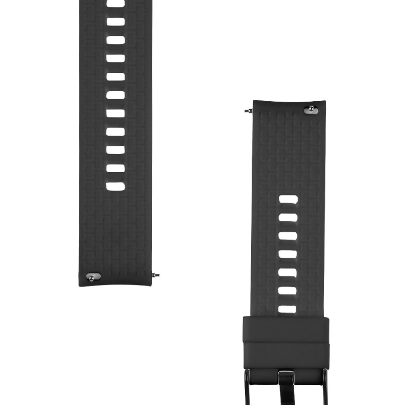 Taktikai gyorskioldású szilikon szíj 20 mm, fekete