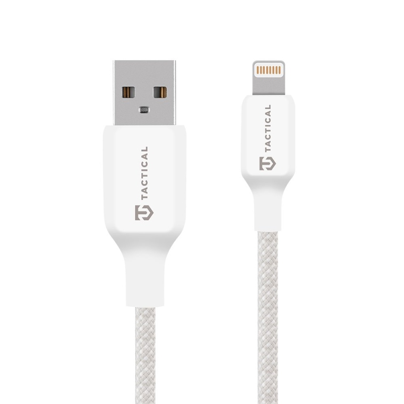 Taktikai varrószál kábel USB-A / villám 1m fehér