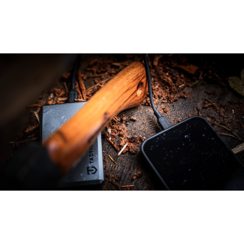 Taktikai varrószál kábel USB-C/USB-C 1m Fekete