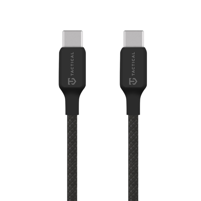 Taktikai varrásszálas kábel USB-C/USB-C 2m fekete