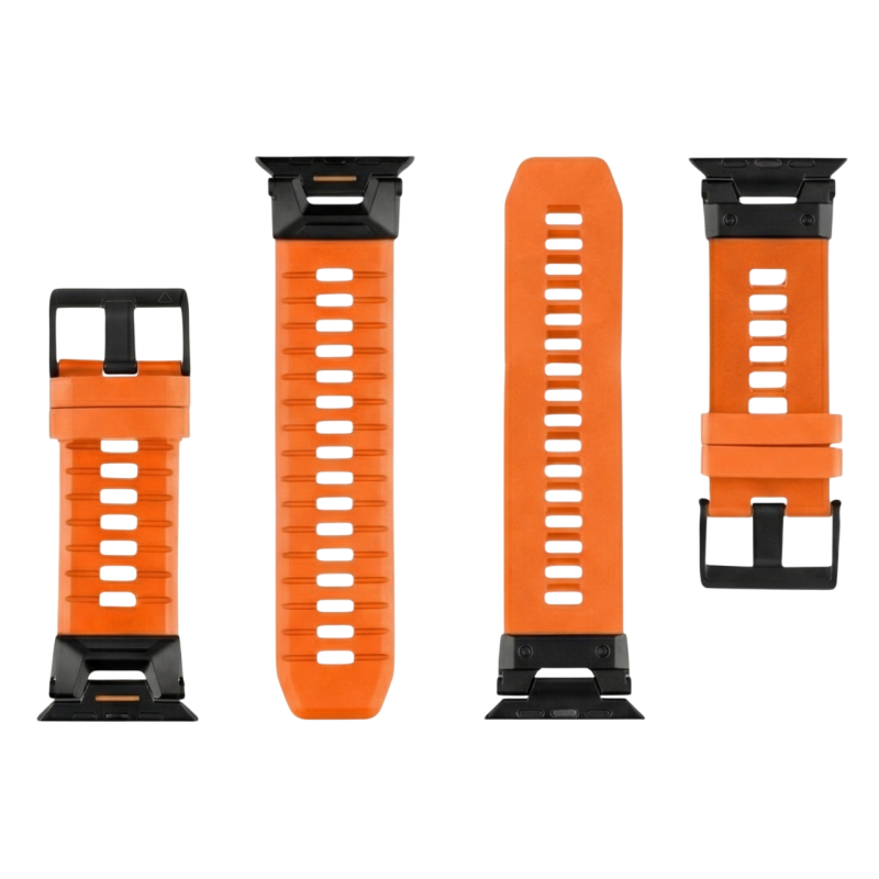 Taktikai strapabíró szalag az Apple Watch Ultra Safety Orange/Fekete órához