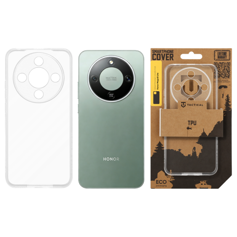 Taktikai TPU borítás a Honor Magic8 Lite számára Átlátszó