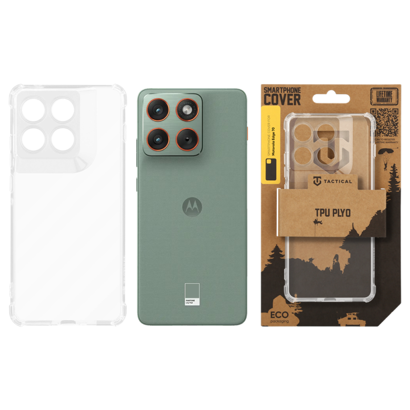 Taktikai TPU Plyo borítás a Motorola Edge 70 átlátszó számára