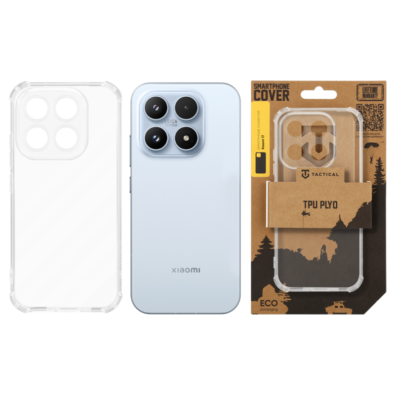 Taktikai TPU Plyo Cover for Xiaomi 17 átlátszó