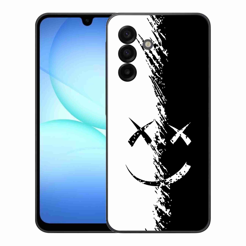 Zselés borítás mmCase Samsung Galaxy A17 4G/5G - fekete-fehér mosolygóhoz