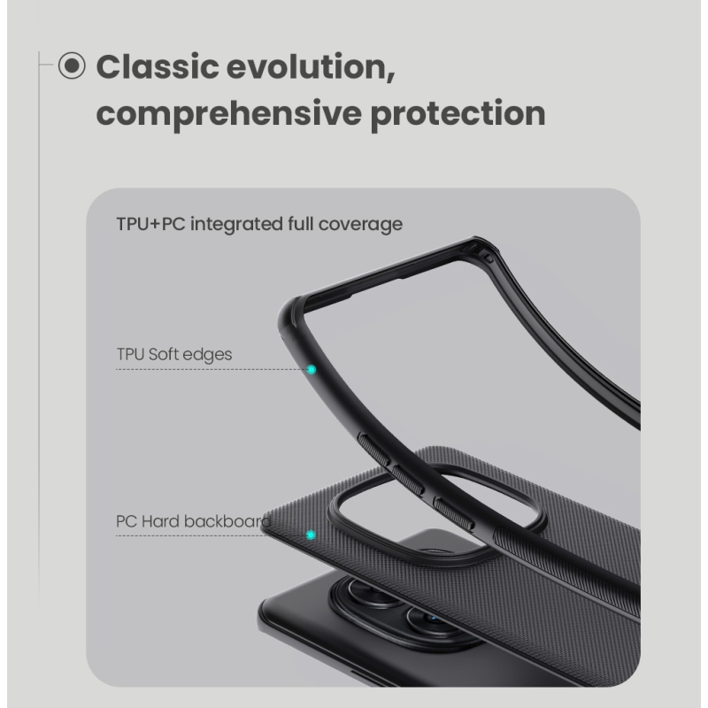 Nillkin Super Frosted PRO hátlap a Xiaomi Redmi Note 14 Pro 5G/Poco X7 5G számára Fekete